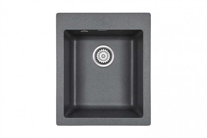 Изображение товара Врезная мойка PAULMARK Leer PM104249-DG 41.5х49х19.5 см кварцевый композит