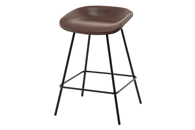 Стул полубарный Stool Group Фуриоса 44х70х44 см, цвет обивки коричневый, ножек чёрный