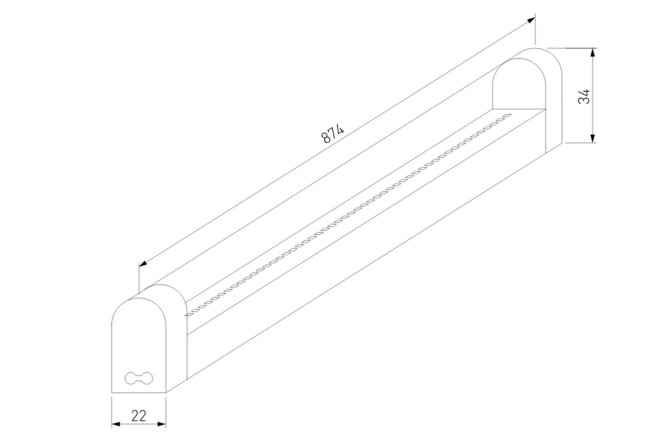 Светильник стационарный с выключателем ELEKTROSTANDARD Stick 1 кв.м, 87.4 см