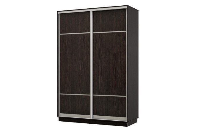 Изображение товара Шкаф-купе 2-дверный Практик 100х240 см, венге, профиль серебро