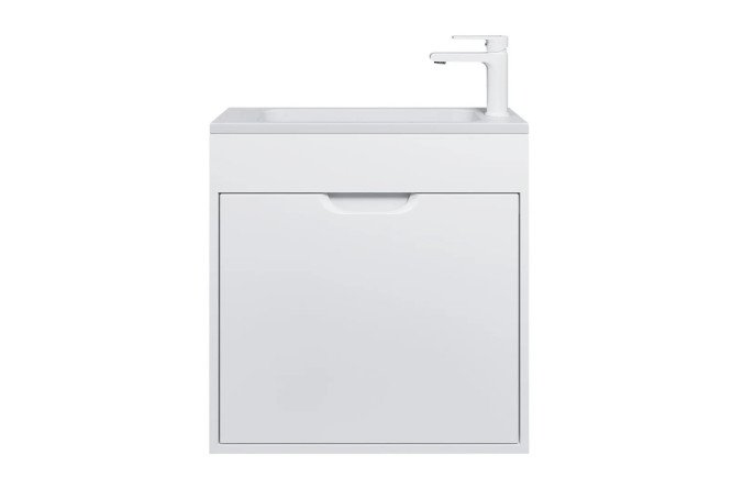 Тумба для ванной подвесная Modul 393020546 60 см, цвет каркаса белый матовый, фасада белый матовый