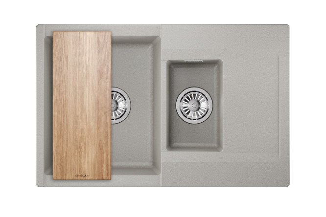 Изображение товара Врезная мойка GRANULA Estetica 7808 с крылом 78х50х22 см