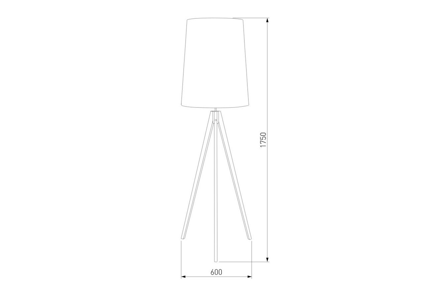 Светильник напольный TK LIGHTING Walz 60x175x60 см, E27