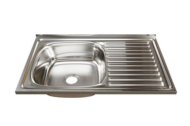 Изображение товара Мойка накладная с крылом MIXLINE 80x50x16 см из нержавеющей стали