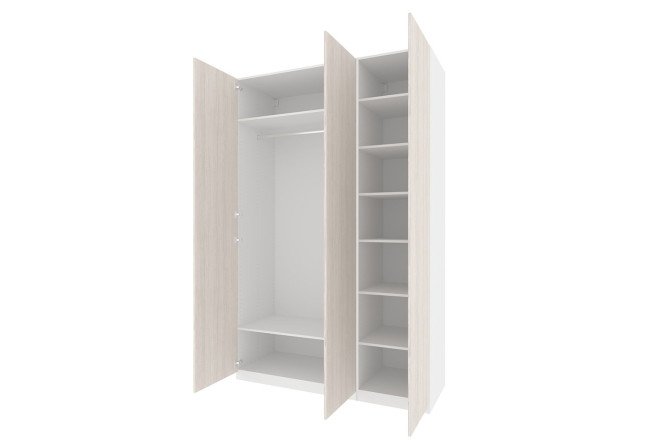 Изображение товара Шкаф 3-дверный Оскар Греви 150х236х59,6 см, белый, кадена лайт