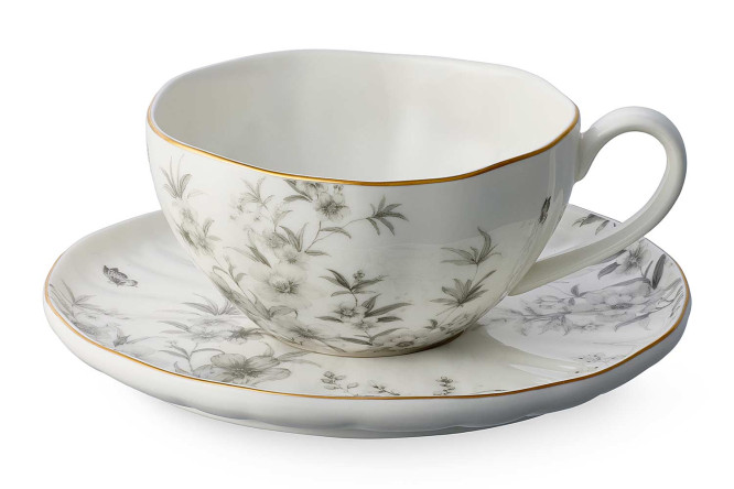 Изображение товара Чайная пара HOFF Шантильи на 1 персону 250 мл, Фарфор