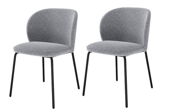 Изображение товара Комплект стульев 304 с обивкой букле и металлическими ножками 54х75х54 см