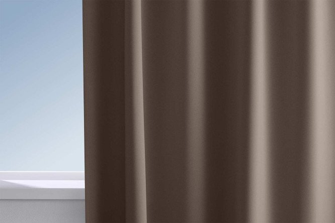 Изображение товара Штора HOFF Гуашь 145х300 см кофейная универсальное крепление