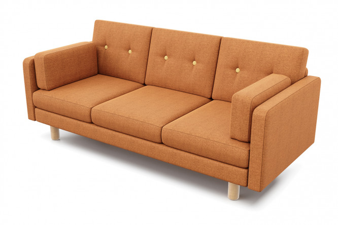 Изображение товара Диван Ингвар оранжевый 198,5x83x80 см комфортное и стильное решение