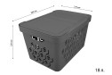Ящик универсальный с крышкой Deluxe 38x22x27.6 см, 18 л