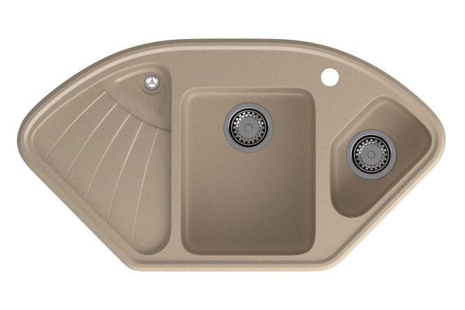Изображение товара Мойка угловая врезная с крылом GRANFEST Corner GF-C-1040E 103.9х56х19 см