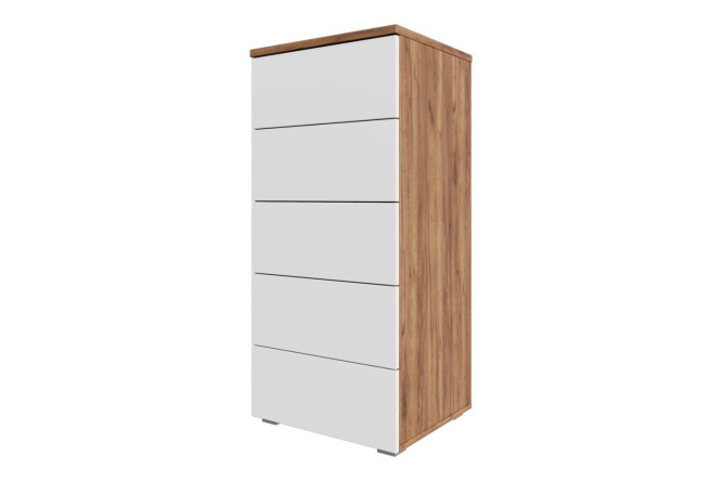 Изображение товара Комод Оскар Лайн 50 109,2x44 см дуб табачный craft белый с push to open