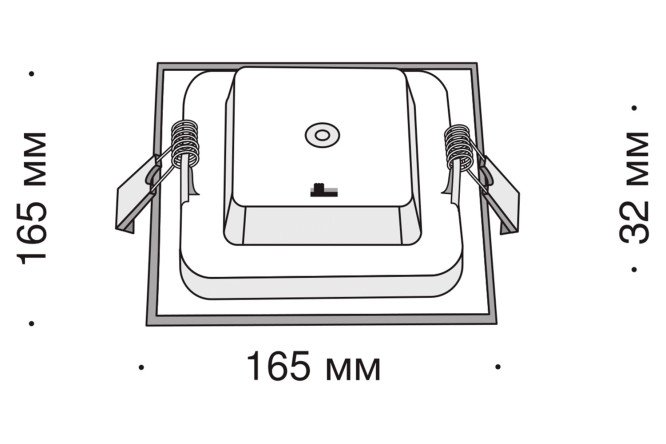 Светильник встраиваемый MAYTONI Downlight Stockton 16.5x3.2x16.5 см, LED
