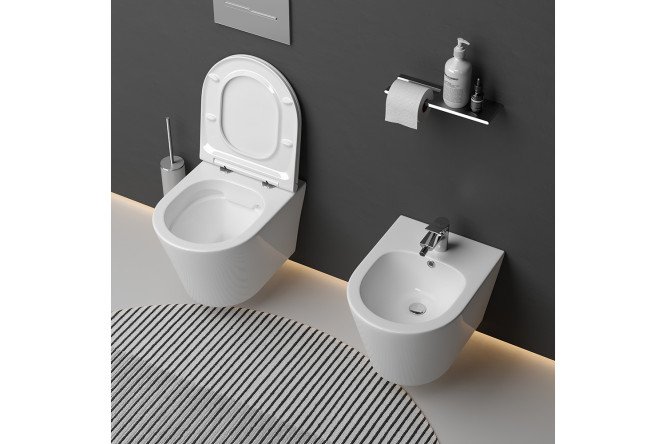 Биде подвесное CERAMICANOVA Forma Rimless CN3012 37х32.5х16.2 см
