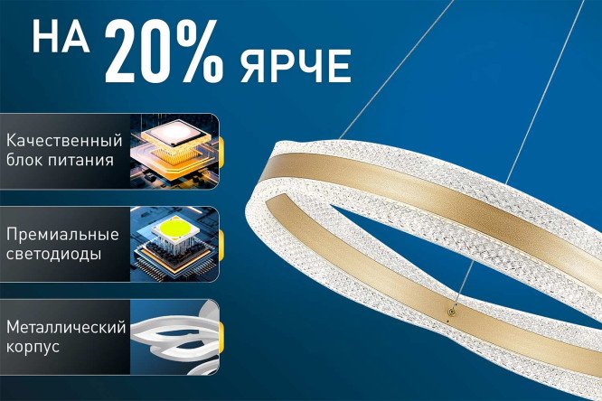 Светильник подвесной Natali Kovaltseva Innovation style 18 кв.м., LED, 50 см