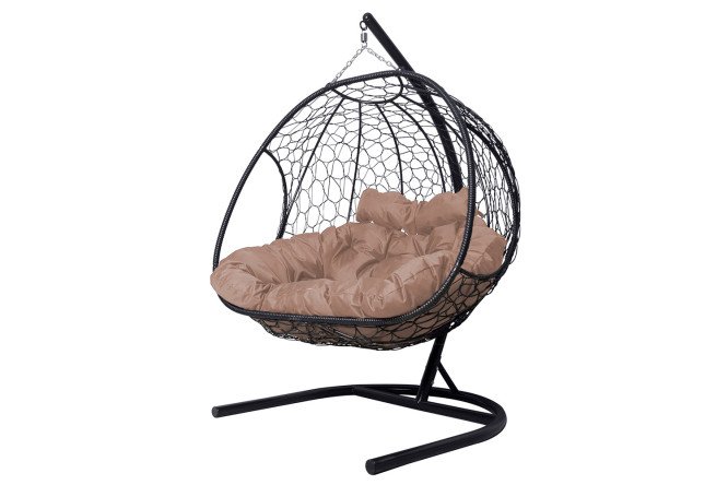 Изображение товара Кресло подвесное Добрыня цвет основания и каркаса чёрный, отделки чёрный