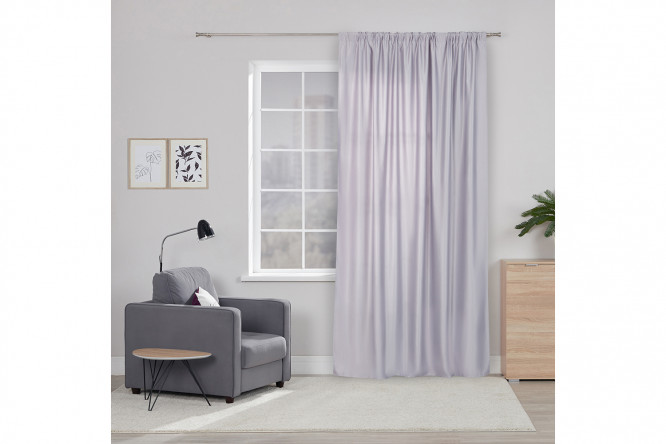 Изображение товара Штора MICASA Sandy 180x280 см серый для гостиной и спальни