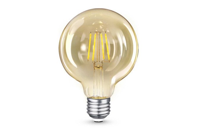 Лампа светодиодная IN HOME GL125-deco E27, 15W, Груша, 3000 К, Тёплый