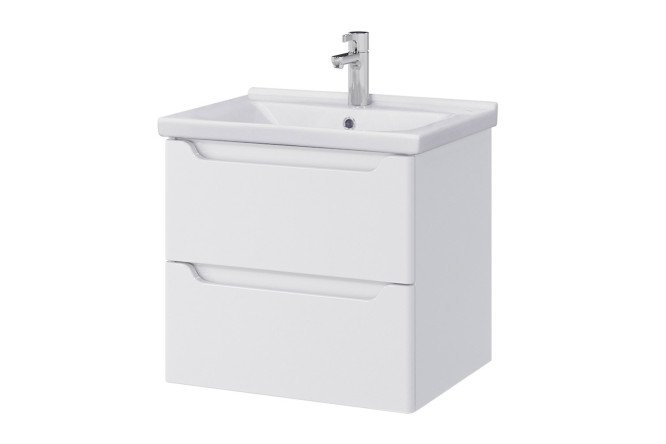 Изображение товара Подвесная тумба для ванной Bello 60 60.4 см белая с раковиной