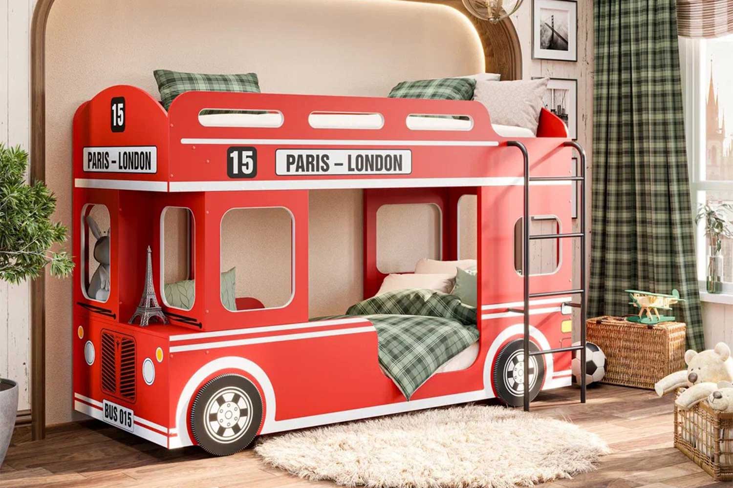 Двухъярусная кровать лондонский автобус