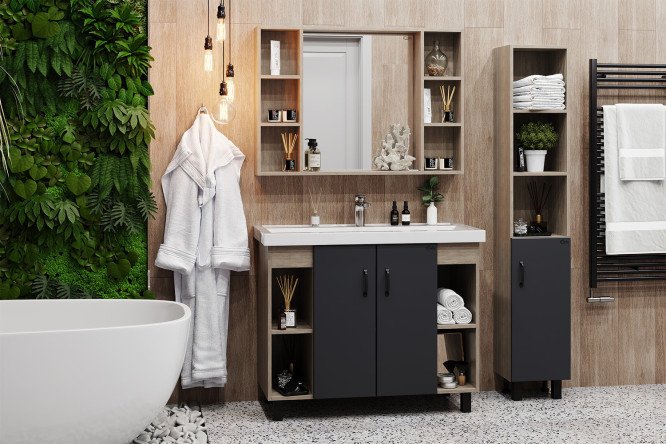 Изображение товара Ванный гарнитур  Тимбер 100, серый