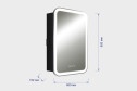 Зеркало-шкаф Фиджи 60 4.2 LED-00002725 60.2х80х14 см, Левый