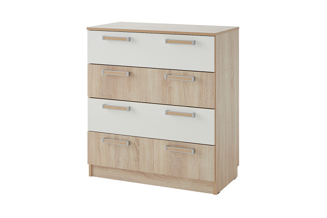 Изображение товара Комод Фанк из ЛДСП, цвет дуб Сонома и белый, 80 см