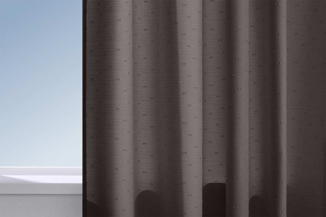 Изображение товара Штора HOFF Граттаж 200х300 см, 1 шт., цвет тёмно-серый