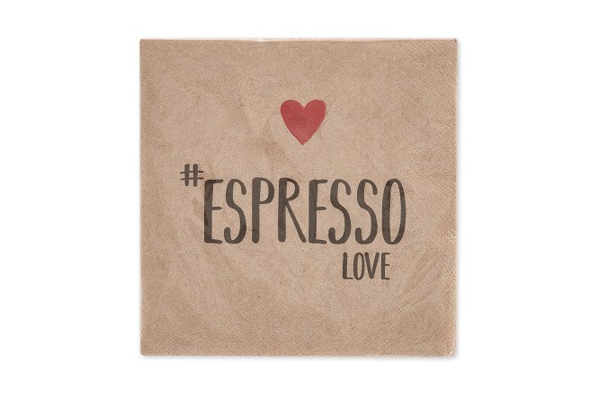Изображение товара Салфетки двухслойные HOFF Espresso love 25 шт.
