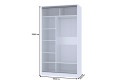 Шкаф-купе Home 123,2х229,5 см, белый, с одним зеркалом
