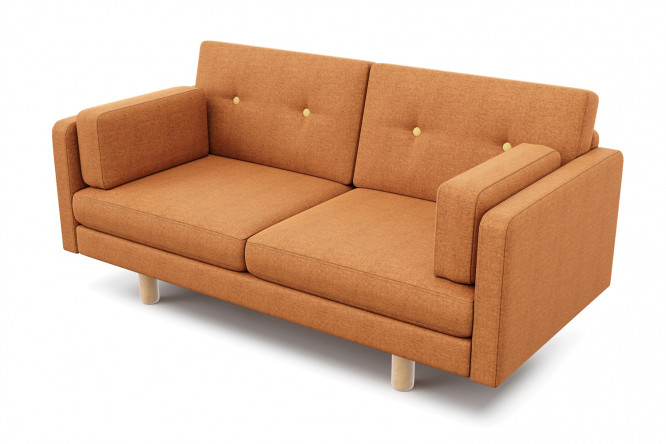 Изображение товара Диван Ингвар оранжевый 165х83х80 см - стильный и компактный