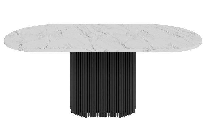 Стол GENGLASS Trubis oval с трубчатым подстольем 200х75х90 см