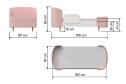 Кровать подростковая Kidi soft 80х180 см цвет белый, розовый