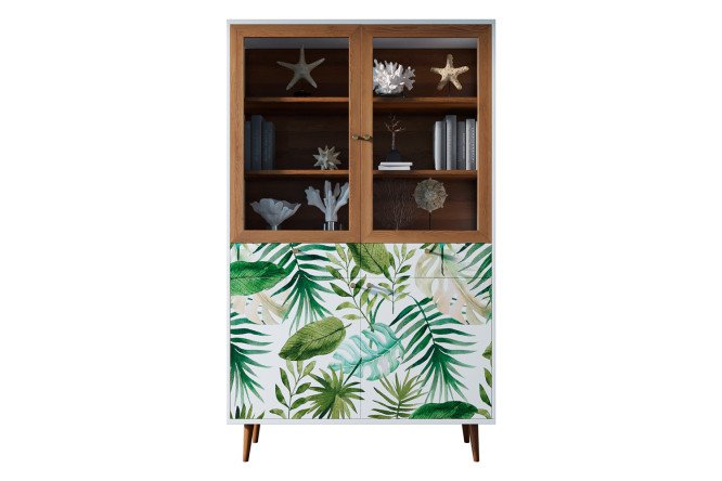 Изображение товара Буфет 2 дверки и 2 ящика Berber 120х200х45 см стиль Print_04 коричневый