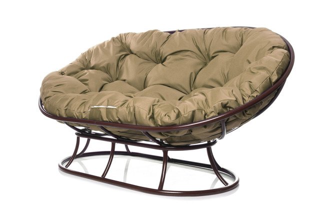 Изображение товара Диван Мамасан 164х75х104 см коричневый бежевый комфортный и стильный