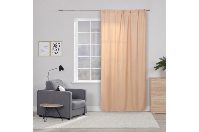 Изображение товара Штора на ленте MICASA Jacqueline 150x280 см светло-бежевый, 1 шт.