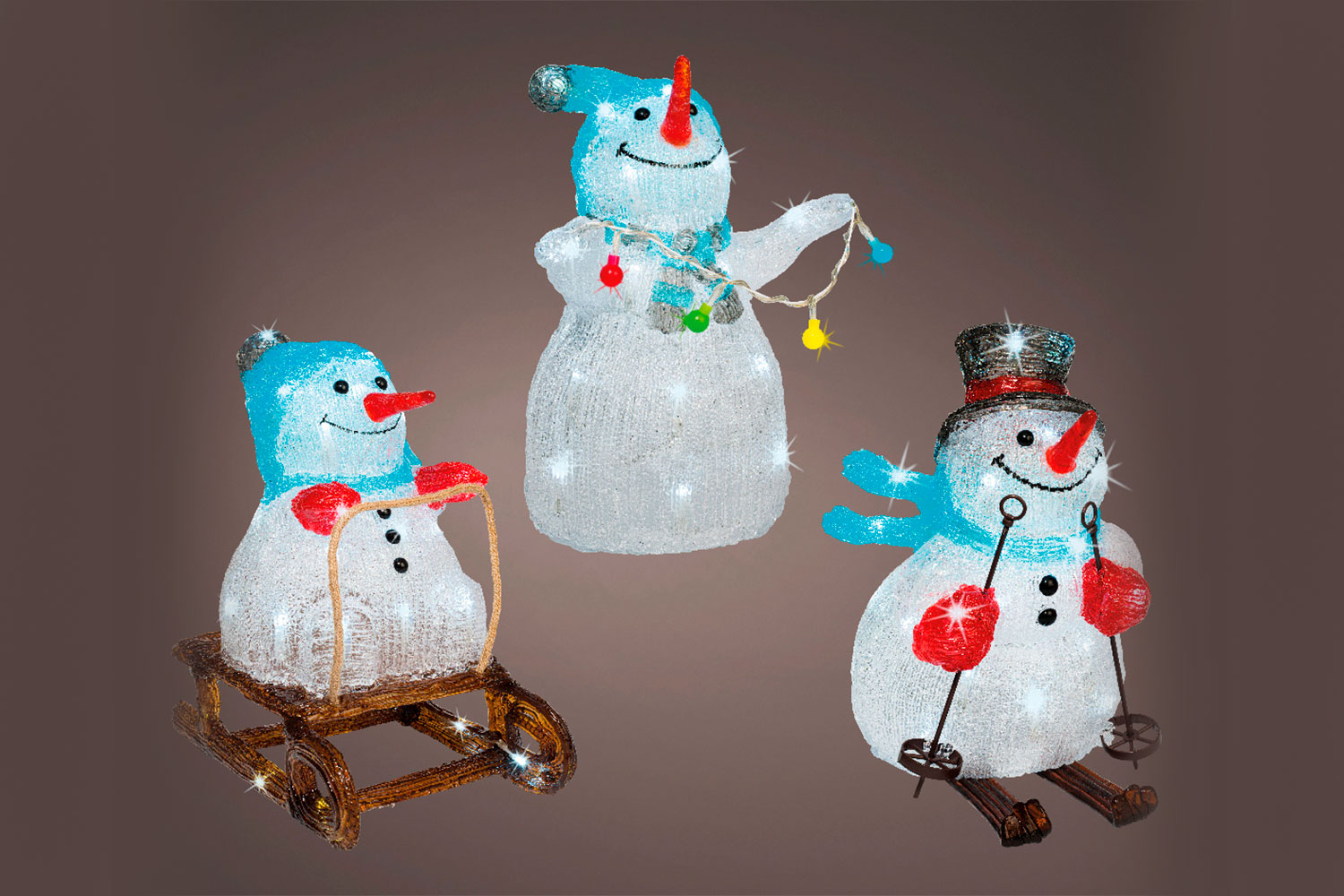 Декоративный светильник Весёлый снеговик