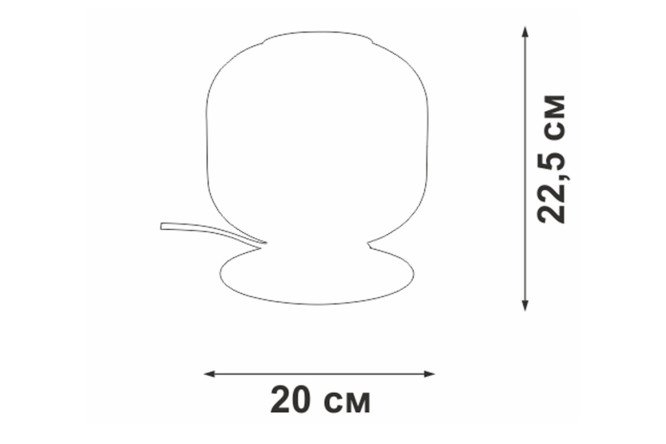 Светильник настольный VITALUCE V2887-8/1L E27, 20x22.5x20 см