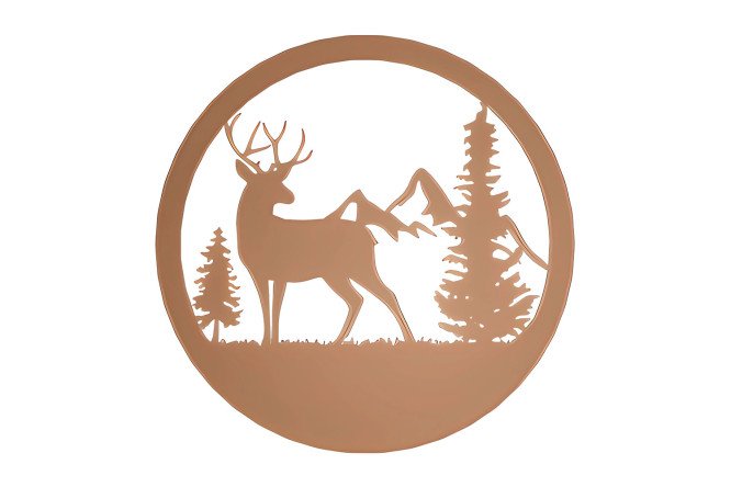 Изображение товара Панно Природа 68х1,5 см металлическое бронзовое для интерьера