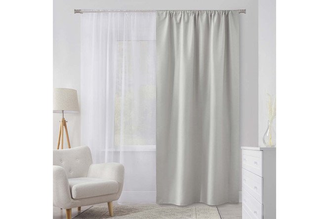 Изображение товара Штора MICASA Pria 180х280 см, 1 шт., цвет холодный белый