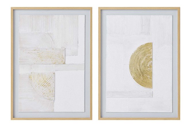 Изображение товара Набор репродукций в раме Золотая геометрия 2 шт. 50х70 см стенное искусство