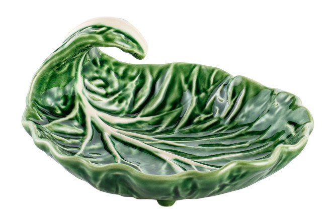 Изображение товара Глубокое керамическое блюдо на ножках Капуста 18,5х8,5х17 см