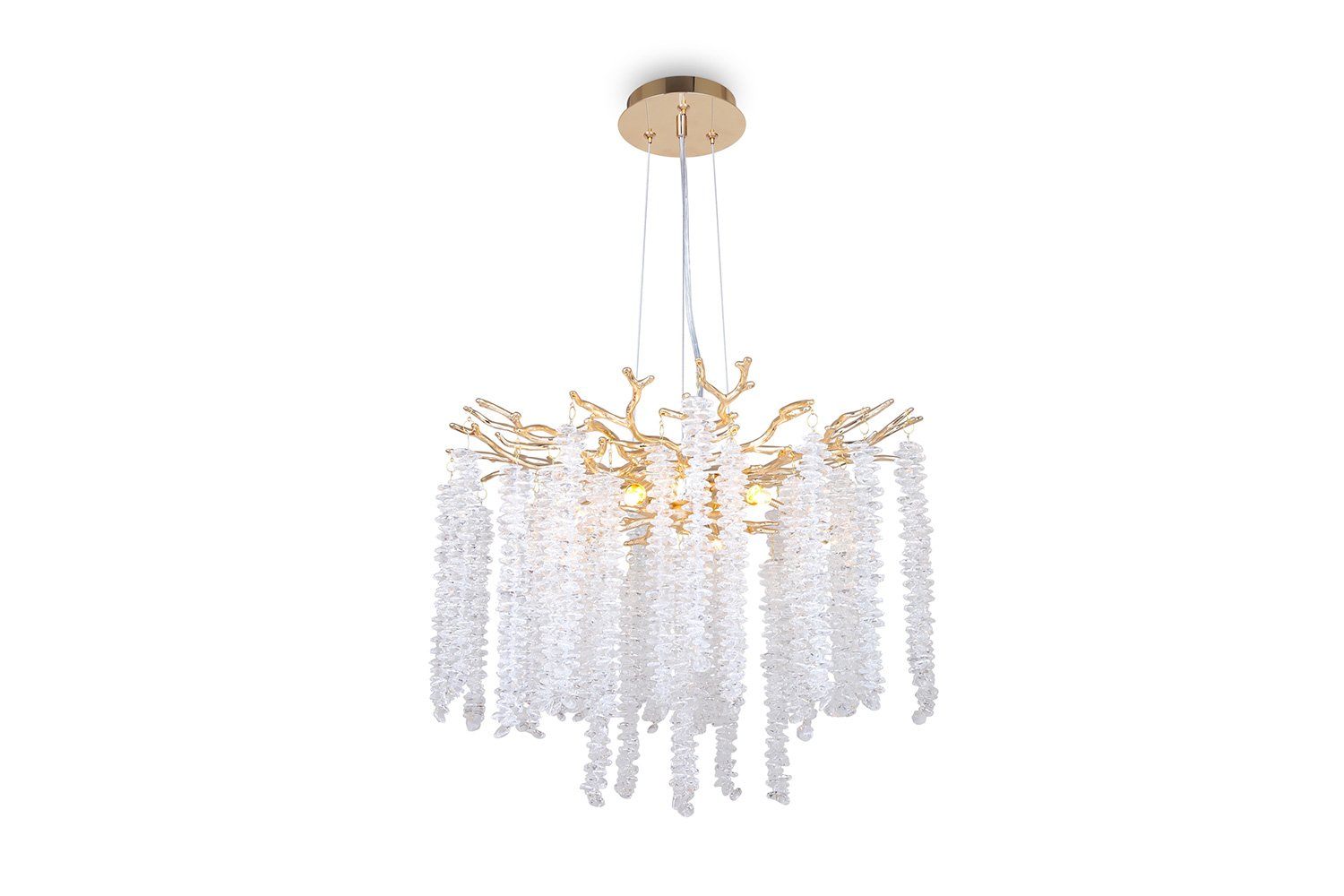 Светильник подвесной FREYA Crystal Mineral 20 кв.м., 46х170х46 см, G9