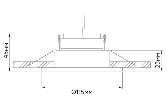Светильник встраиваемый AMBRELLA LIGHT Techno Spot 1 м², 11.5x2.3x11.5 см, GX53