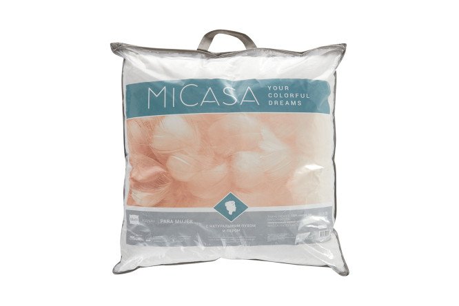 Подушка MICASA Para Mujer 70х70 см, Пух/перо