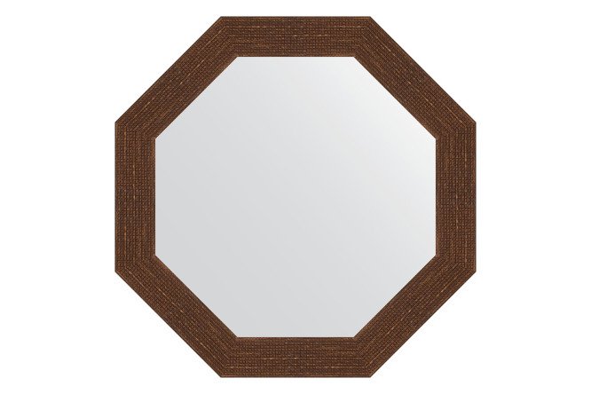 Изображение товара Настенное зеркало в багетной раме EVOFORM Octagon 63х63 см античная медь