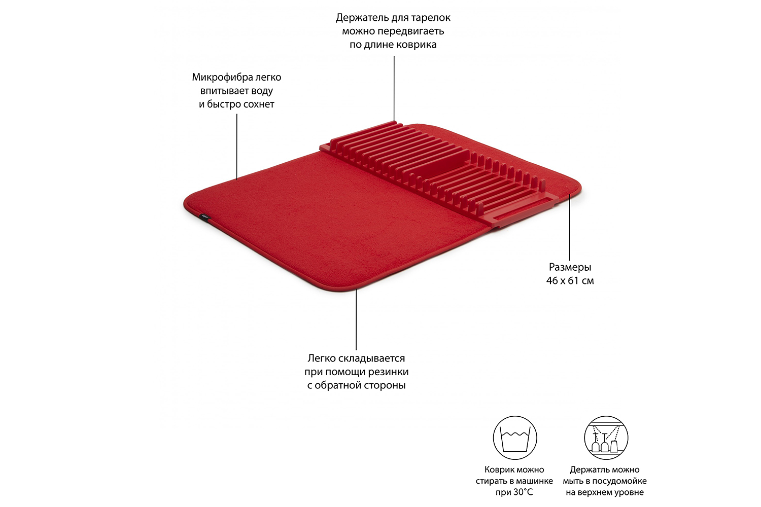 фото Коврик для сушки udry umbra