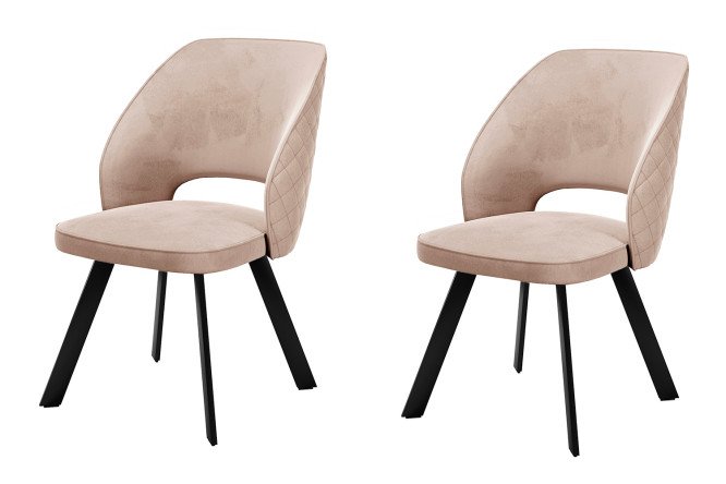 Изображение товара Комплект поворотных стульев DIKLINE 274 46х82х62 см велюр металл