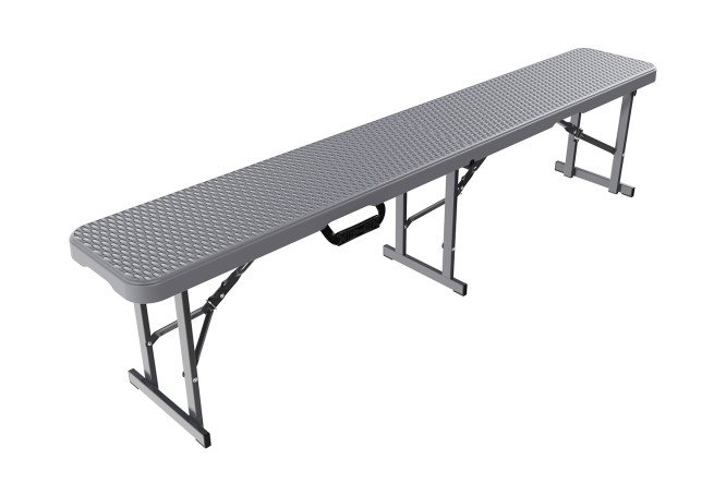 Изображение товара Складная скамейка Samman для дома сада и офиса 182.6х42.7х29.8 см серого цвета