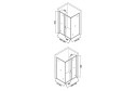 Душевой уголок без поддона ORANGE E23-15090TB , с раздвижной дверкой 150х190х88.5 см